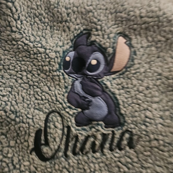 Disney Stitch Ohana Pullover Womens XL Turquoise Sherpa Fleece Soft LZ499475C‎ - Picture 7 of 8